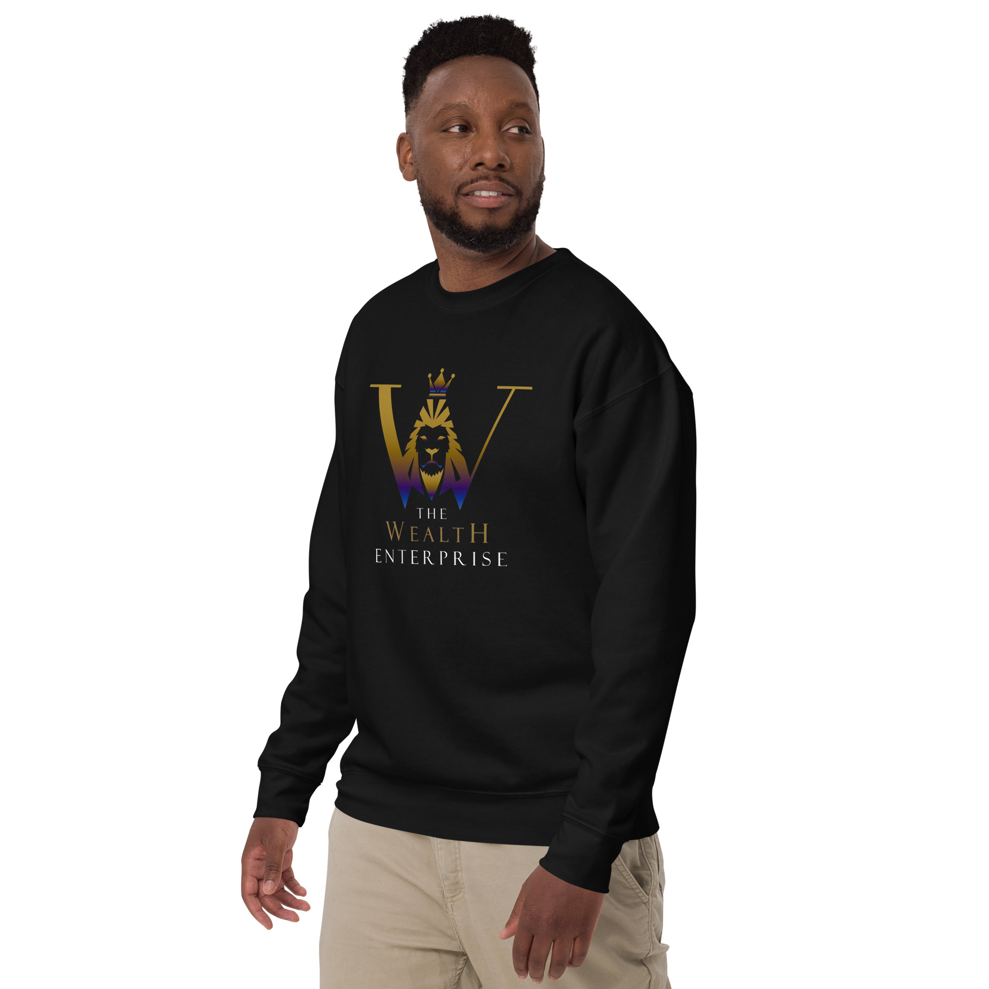 The Wealth Enterprise Unisex Premium Sweatshirt - Black - Image 3